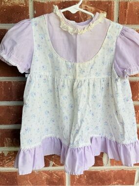 Vintage Montgomery ward Lilac and white floral dress size 2T